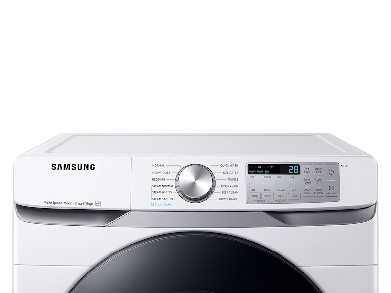 Samsung 4.5 cu. ft. Front Load Washer with Steam in White White WF45R6100AWUS Picture 1