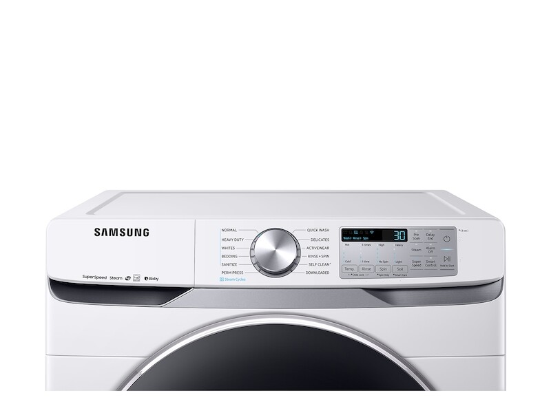 4.5 cu. ft. Smart Front Load Washer with Super Speed in White WF45R6300AWUS, product image 2 of 10