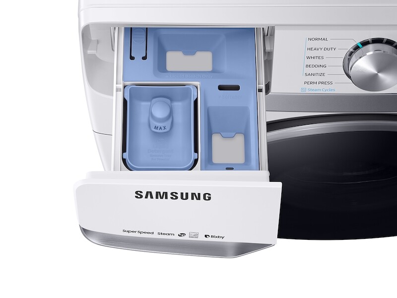 4.5 cu. ft. Smart Front Load Washer with Super Speed in White WF45R6300AWUS, product image 7 of 10