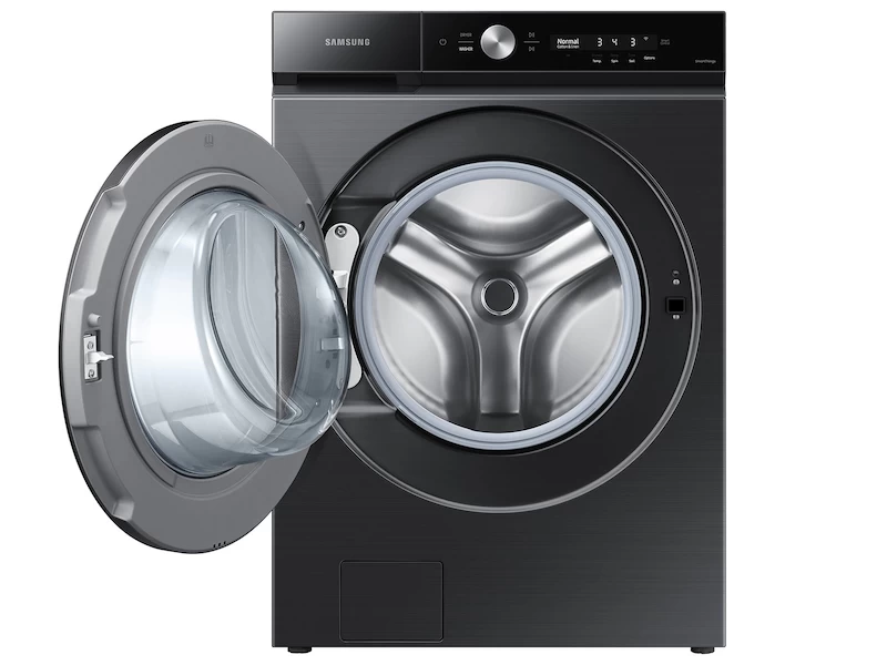 Bespoke 5.3 cu. ft. Ultra Capacity Front Load Washer with Super Speed Wash and AI Smart Dial in Brushed Black WF53BB8700AVUS