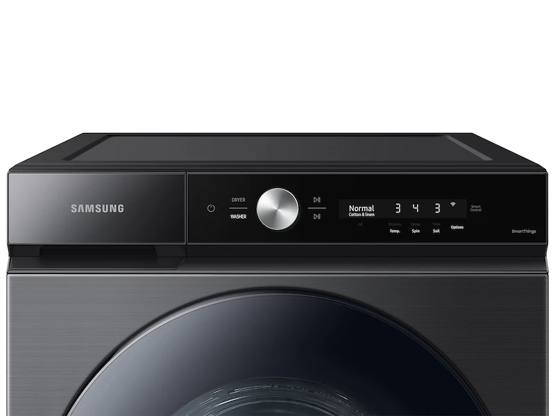 Bespoke 5.3 cu. ft. Ultra Capacity Front Load Washer with Super Speed Wash and AI Smart Dial in Brushed Black WF53BB8700AVUS