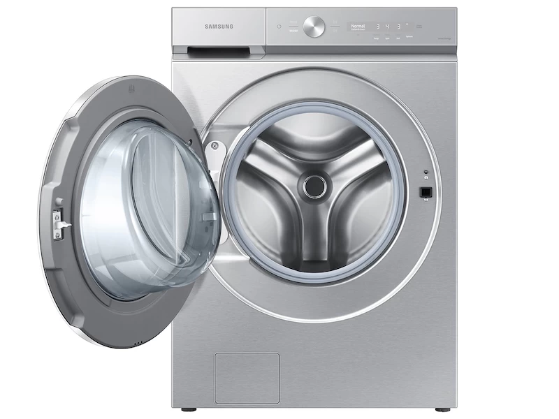 Bespoke 5.3 cu. ft. Ultra Capacity Front Load Washer with AI OptiWash™ and Auto Dispense in Silver Steel WF53BB8900ATUS