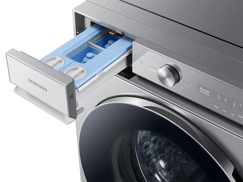 Bespoke 5.3 cu. ft. Ultra Capacity Front Load Washer with AI OptiWash™ and Auto Dispense in Silver Steel WF53BB8900ATUS