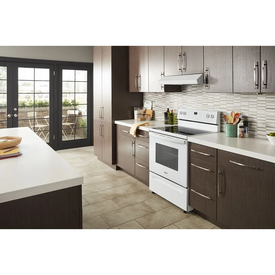 5.3 cu. ft. Electric Range with Keep Warm Setting. WFE320M0JW