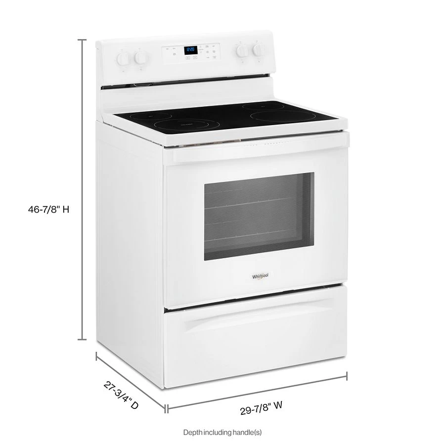5.3 cu. ft. Electric Range with Keep Warm Setting. WFE320M0JW