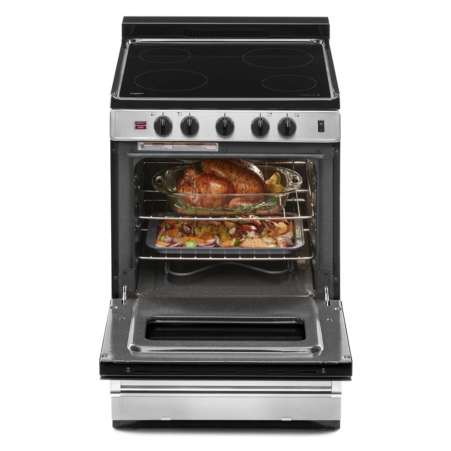24-inch Freestanding Electric Range with Upswept SpillGuard™ Cooktop view 3