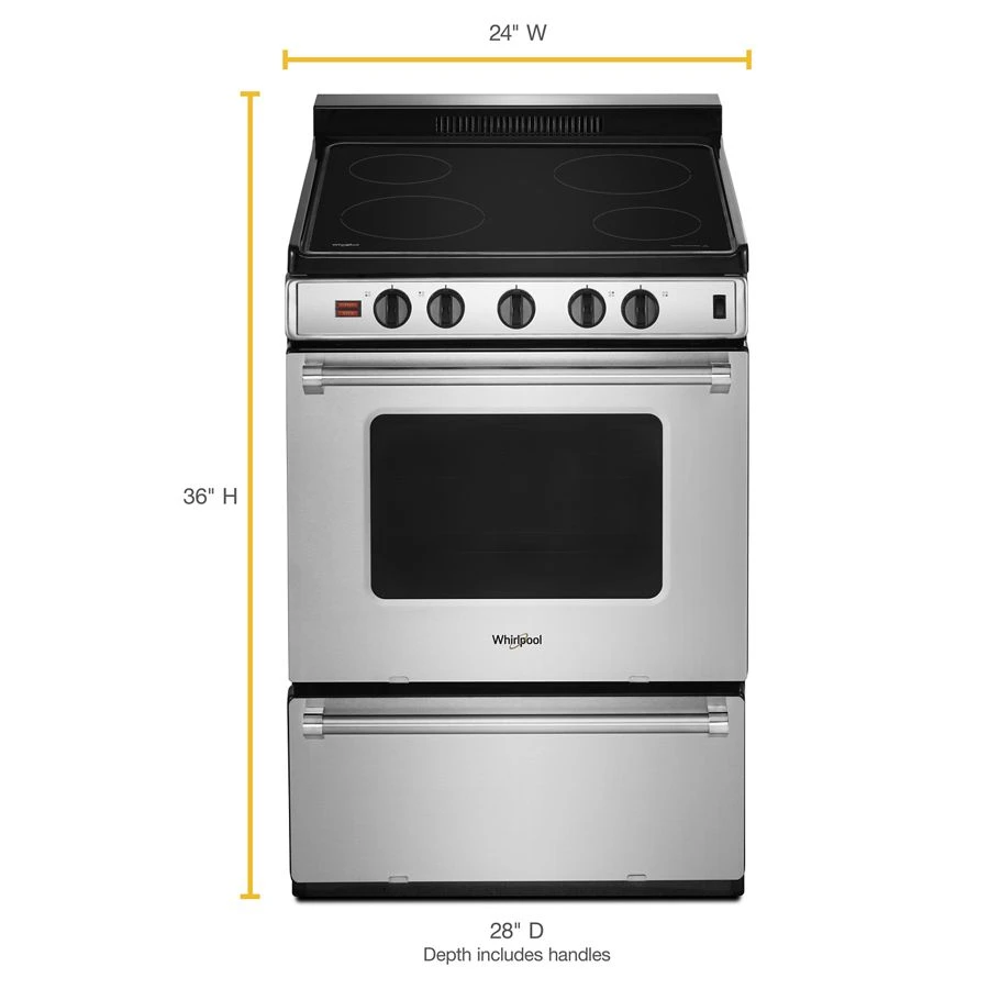 24-inch Freestanding Electric Range with Upswept SpillGuard™ Cooktop view 9