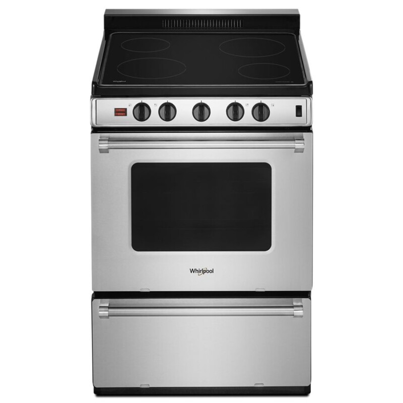 Whirlpool 24-inch Freestanding Electric Range with Upswept SpillGuard Cooktop Stainless Steel WFE500M4HS Picture 1
