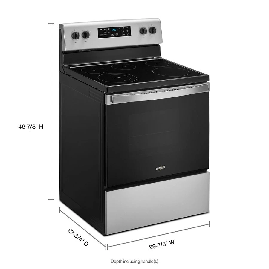 5.3 cu. ft. Whirlpool® electric range with Frozen Bake™ technology WFE505W0JS, product image 10 of 10