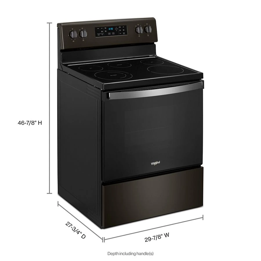 5.3 cu. ft. Whirlpool® electric range with Frozen Bake™ technology WFE505W0JV