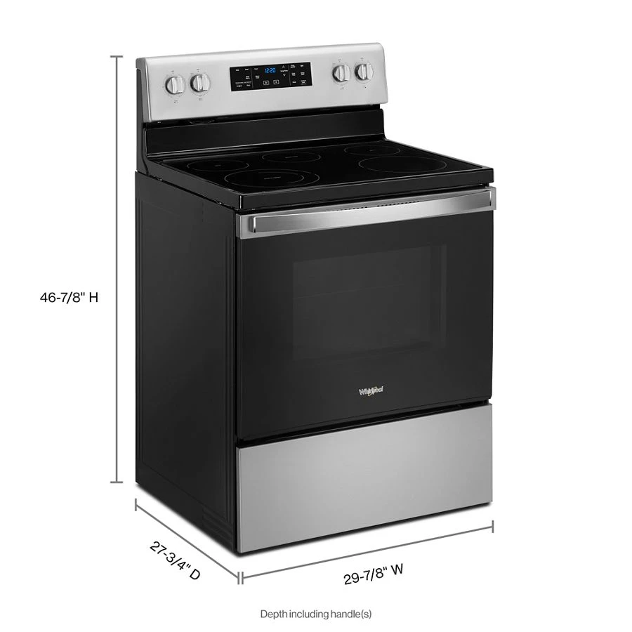 5.3 cu. ft. Whirlpool® electric range with Frozen Bake™ technology WFE525S0JZ