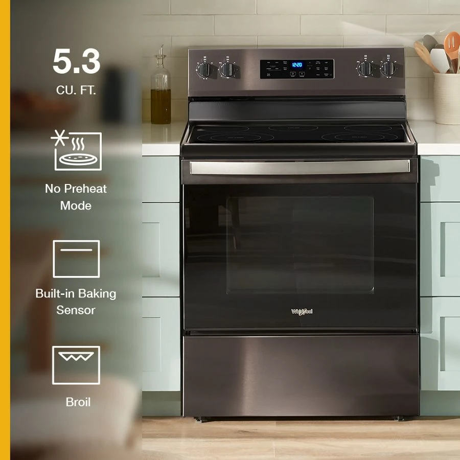 30-inch Electric Range with No Preheat Mode and Steam Clean view 2