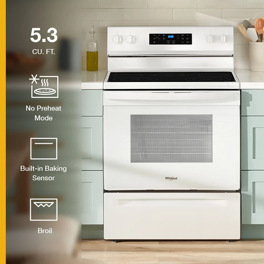 30-inch Electric Range with No Preheat Mode and Steam Clean view 2