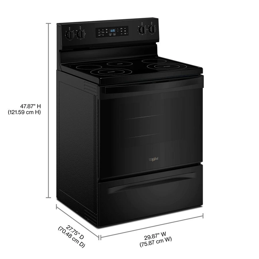 30-inch Electric Range with Air Cooking Technology and Steam Clean WFES4530SB