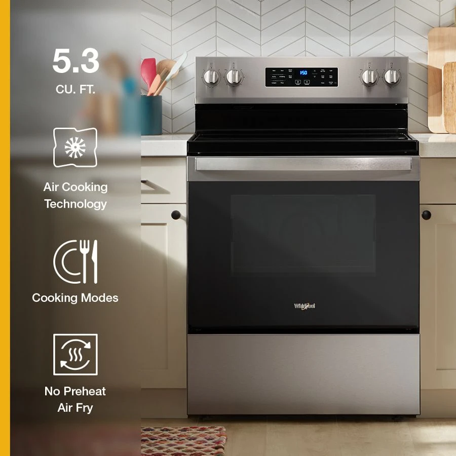 30-inch Electric Range with Air Cooking Technology and Steam Clean view 2