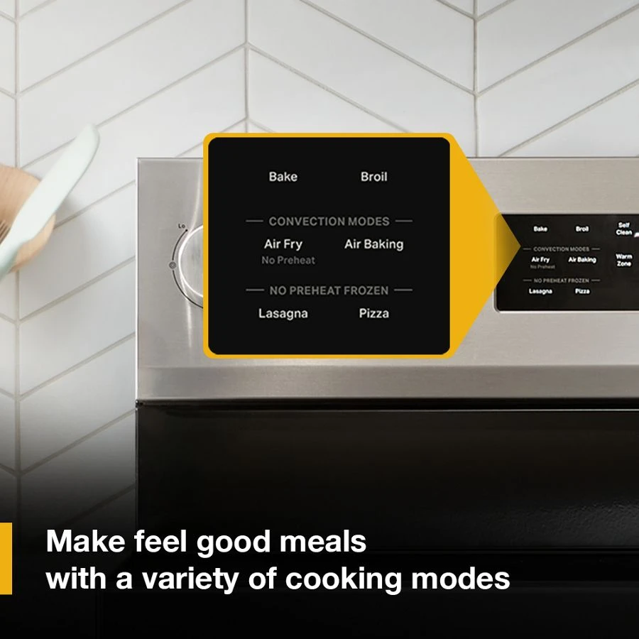 30-inch Energy Star Electric Range with Air Cooking Technology, No Preheat Air Fry and Air Baking and Self Clean view 12