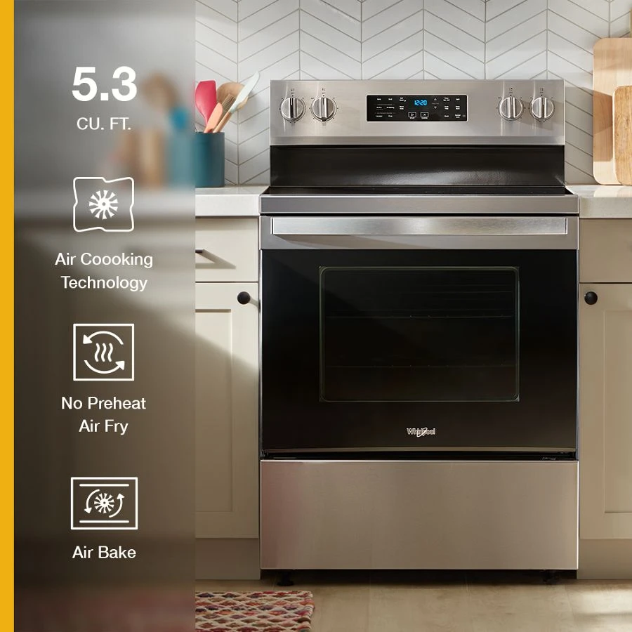 30-inch Energy Star Electric Range with Air Cooking Technology, No Preheat Air Fry and Air Baking and Self Clean view 16
