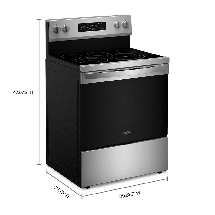 30-inch Energy Star Electric Range with Air Cooking Technology, No Preheat Air Fry and Air Baking and Self Clean view 3