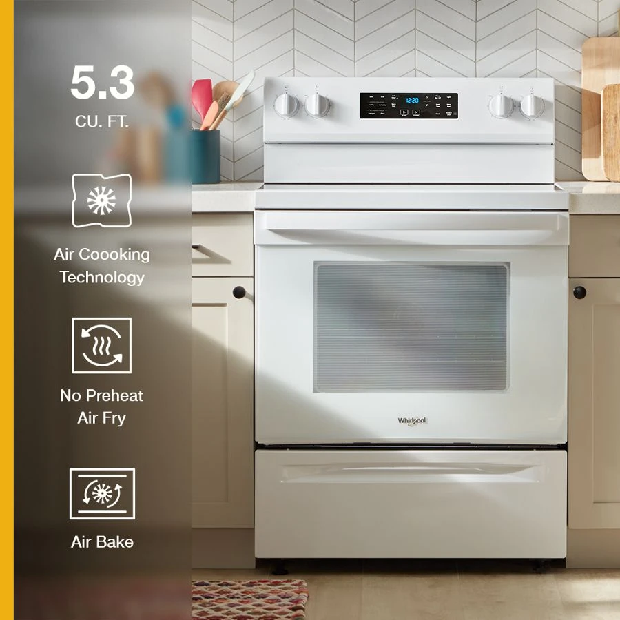 30-inch Energy Star Electric Range with Air Cooking Technology, No Preheat Air Fry and Air Baking and Self Clean view 16