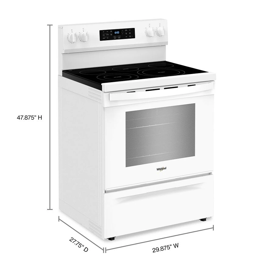 30-inch Energy Star Electric Range with Air Cooking Technology, No Preheat Air Fry and Air Baking and Self Clean view 3