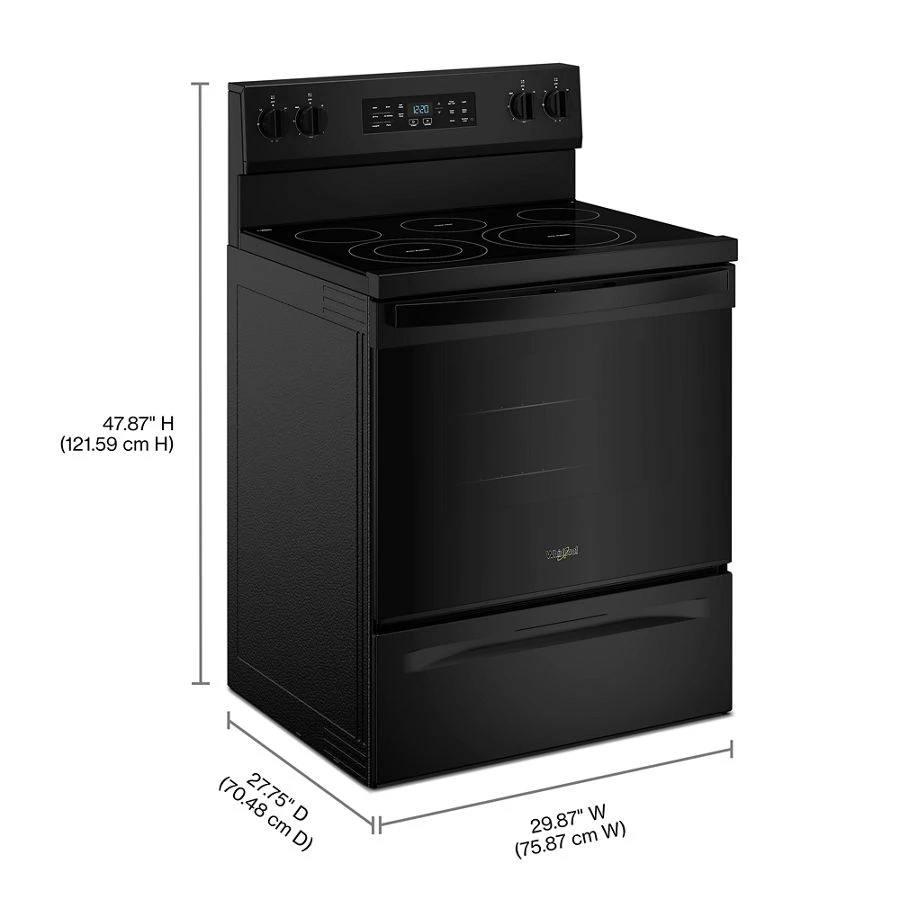 30-inch Electric Range with Air Cooking Technology WFES5730SB