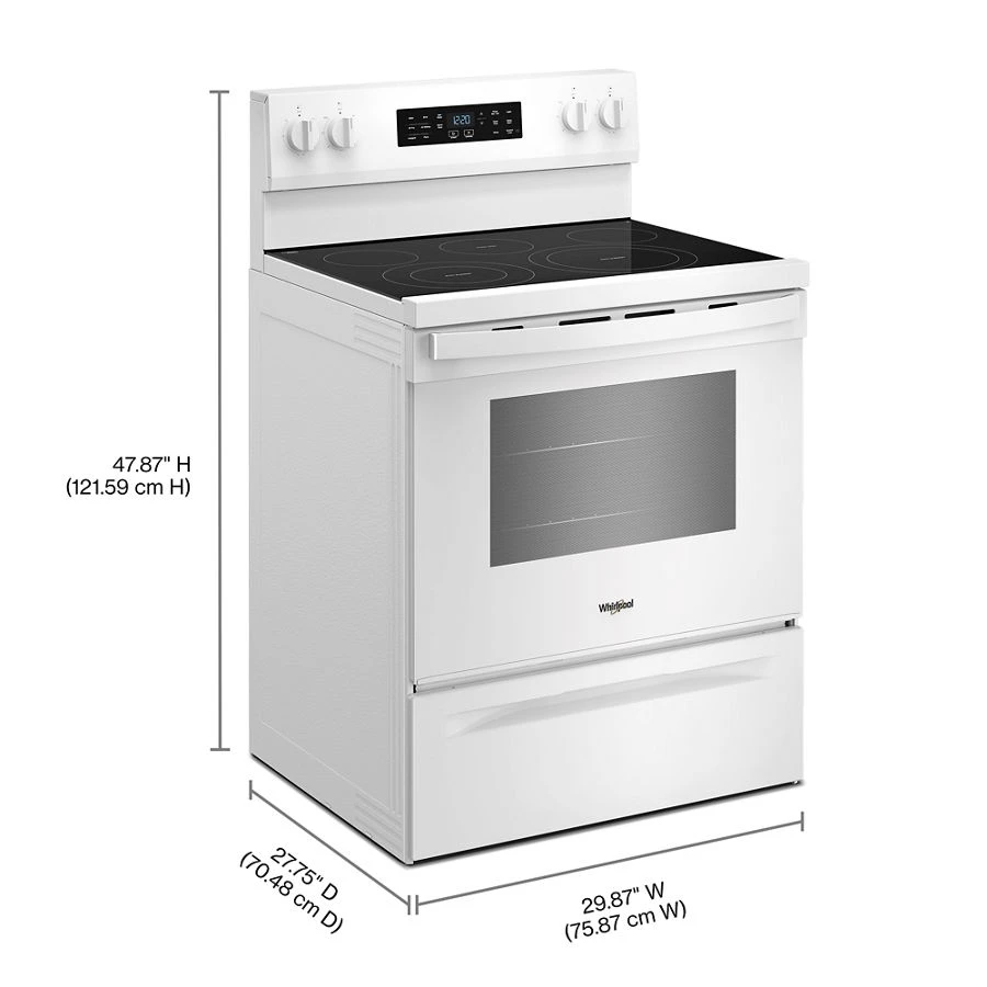 30-inch Electric Range with Air Cooking Technology WFES5730SW