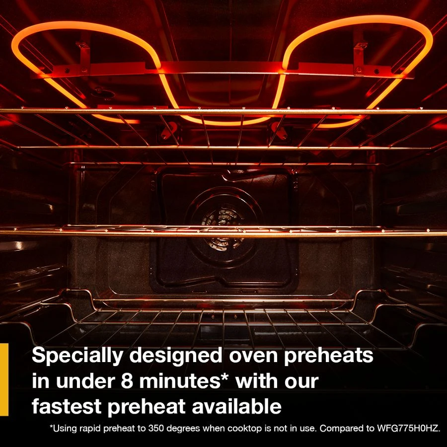 30-inch Electric Smart Range with Air Cooking Technology, No Preheat Air Fry, High Speed Preheat Oven, WipeClean™ Coating, and Steam/Self Clean view 12