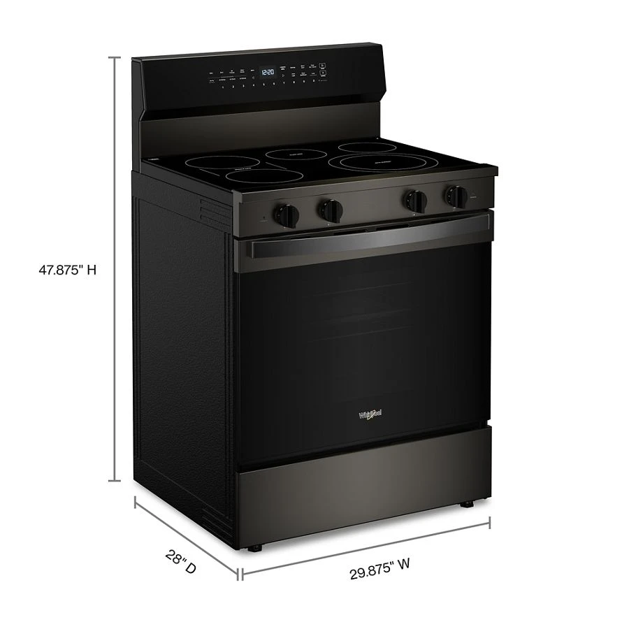 30-inch Electric Smart Range with Air Cooking Technology, No Preheat Air Fry, High Speed Preheat Oven, WipeClean™ Coating, and Steam/Self Clean view 3