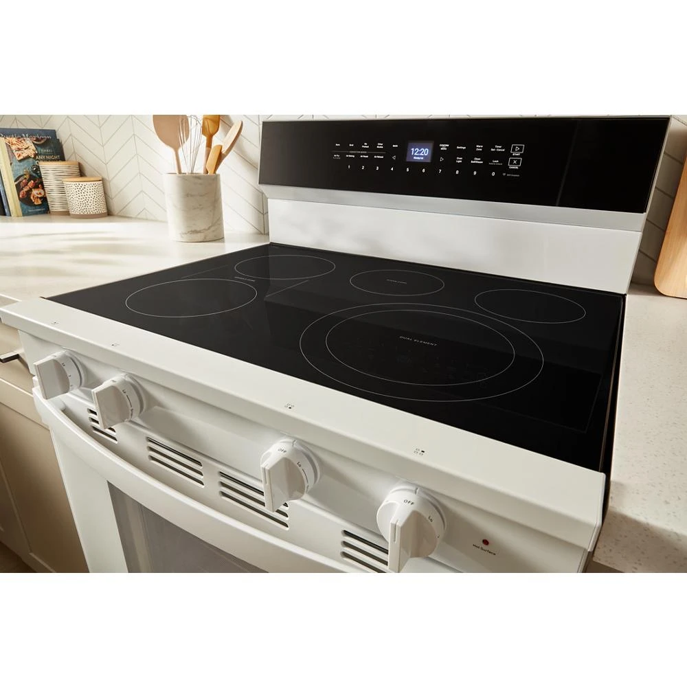 30-inch Electric Smart Range with Air Cooking Technology, No Preheat Air Fry, High Speed Preheat Oven, WipeClean™ Coating, and Steam/Self Clean view 19