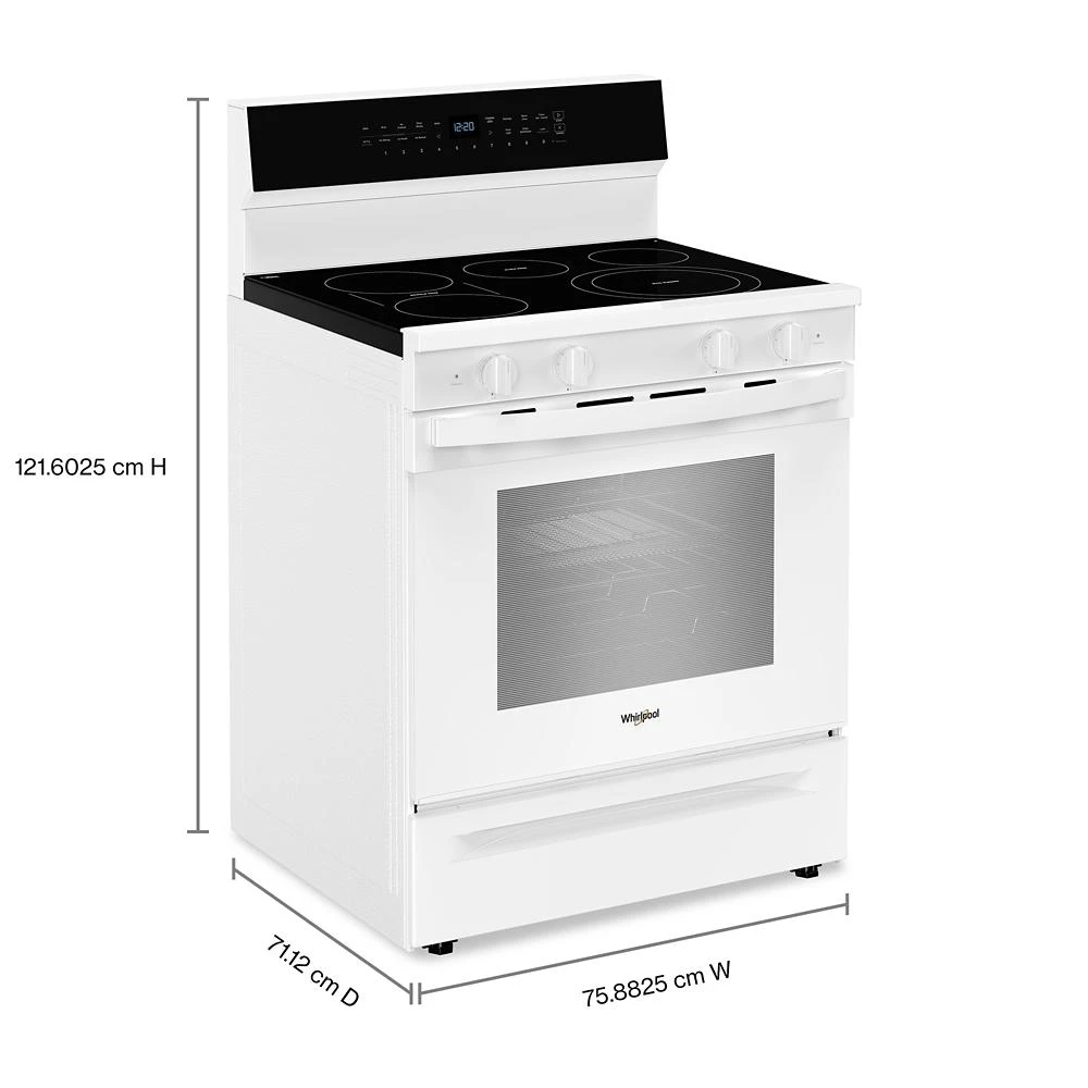 30-inch Electric Smart Range with Air Cooking Technology, No Preheat Air Fry, High Speed Preheat Oven, WipeClean™ Coating, and Steam/Self Clean view 23