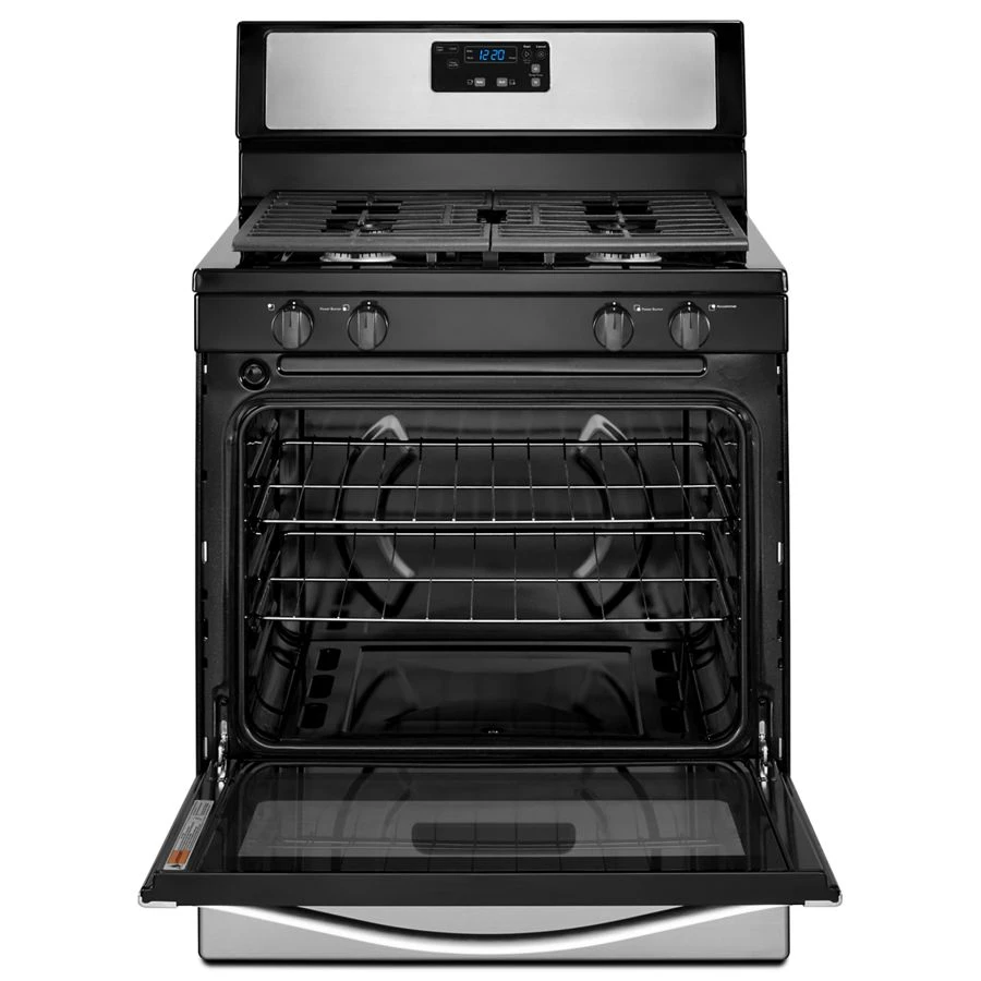 Whirlpool® 5.1 Cu. Ft. Freestanding 4-Burner Gas Stove WFG320M0BS, product image 4 of 5