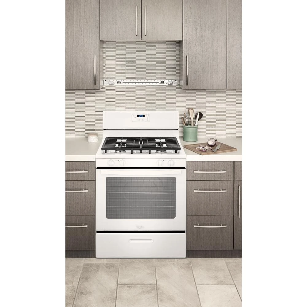 5.1 Cu. Ft. Freestanding 4-Burner Gas Stove WFG320M0BW, product image 7 of 8