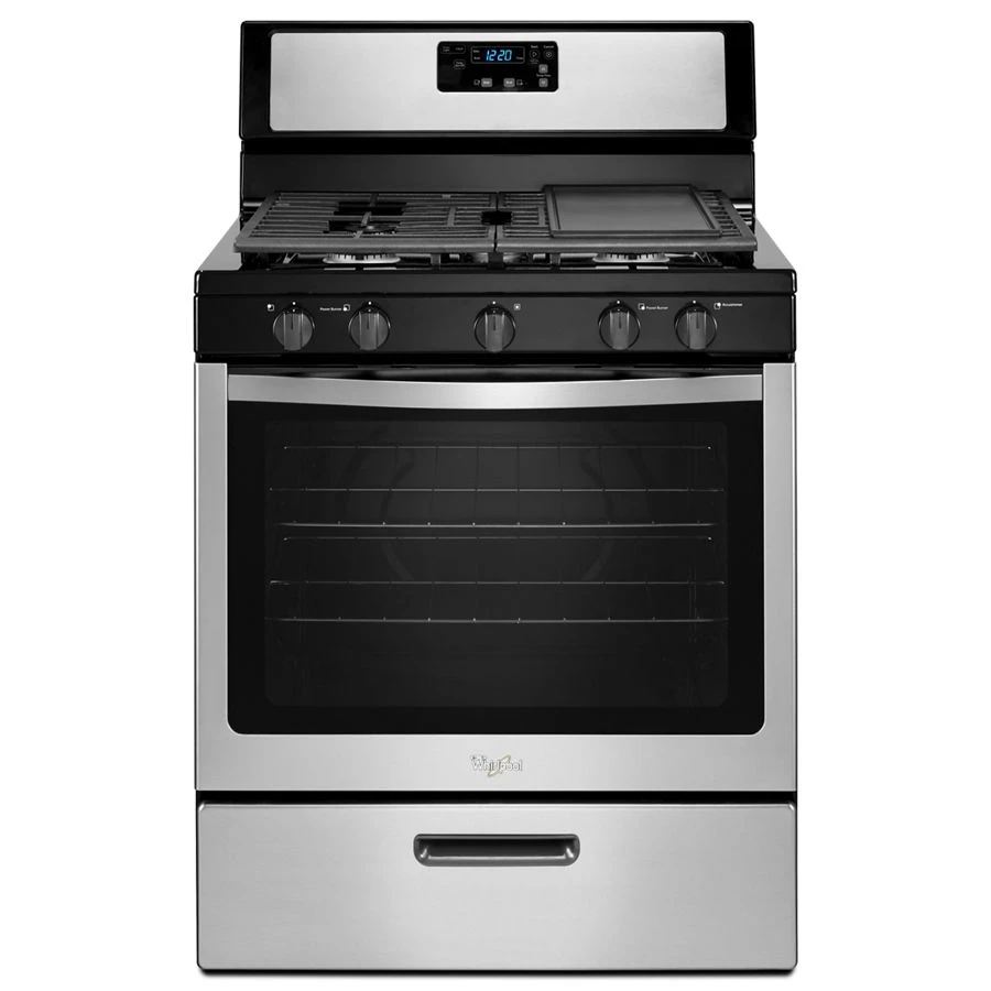 Whirlpool® 5.1 Cu. Ft. Freestanding 5-Burner Gas Stove WFG505M0BS, product image 2 of 6