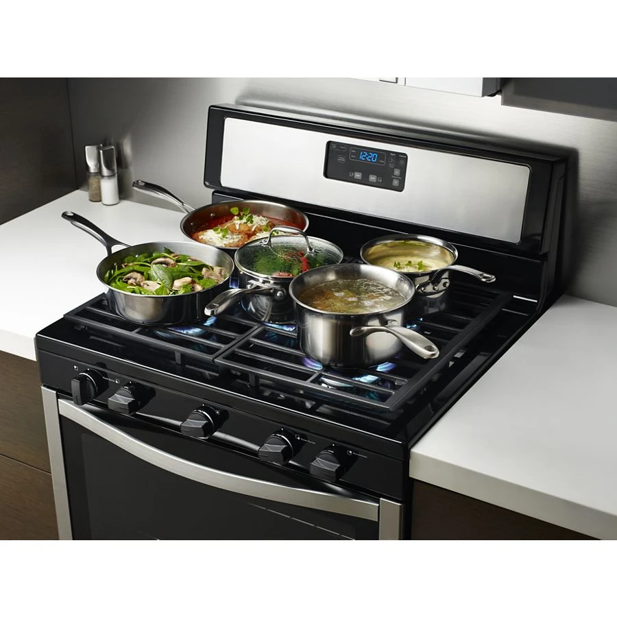 Whirlpool® 5.1 Cu. Ft. Freestanding 5-Burner Gas Stove WFG505M0BS, product image 6 of 6