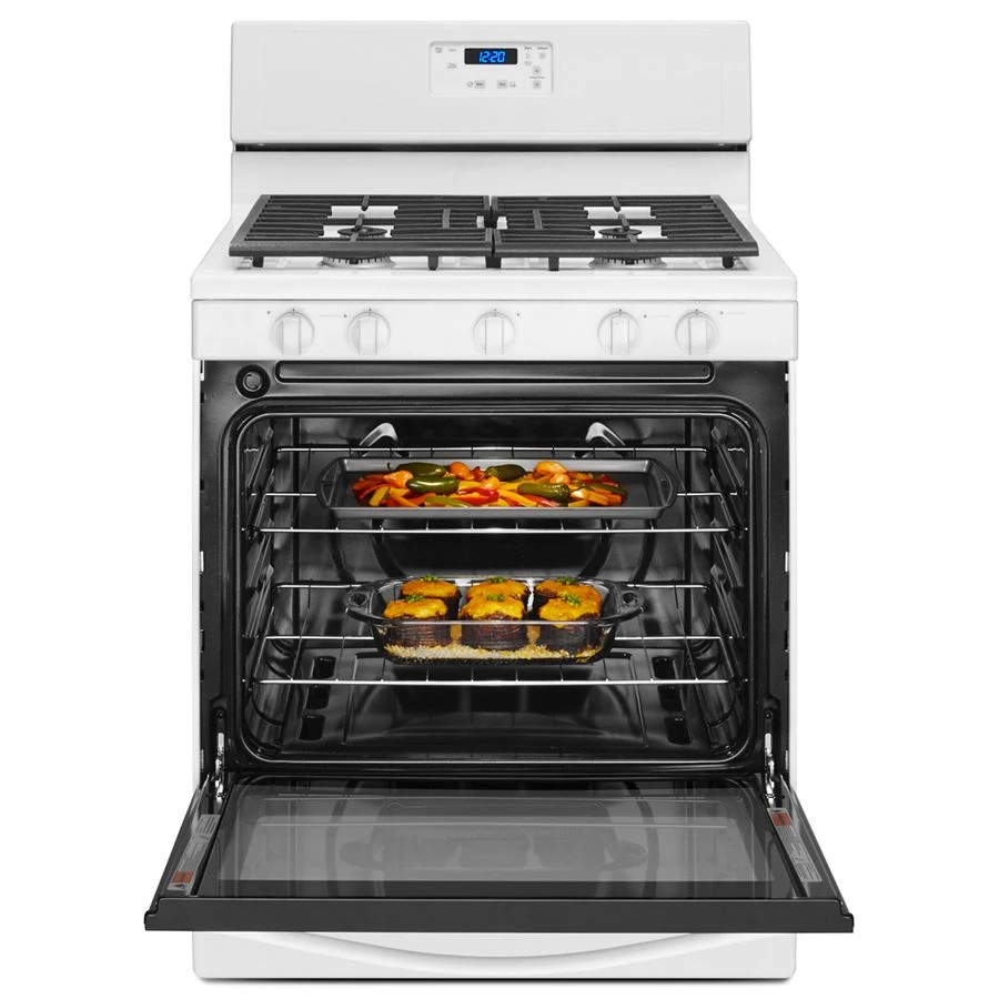 Whirlpool® 5.1 Cu. Ft. Freestanding 5-Burner Gas Stove WFG505M0BW