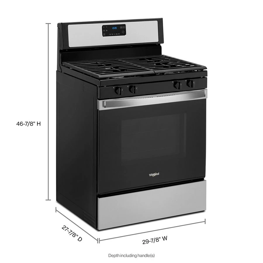 5.0 cu. ft. Whirlpool® gas range with SpeedHeat™ burner WFG515S0JS, product image 10 of 10