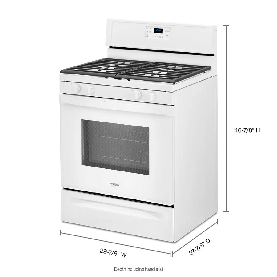5.0 cu. ft. Whirlpool® gas range with SpeedHeat™ burner WFG515S0JW