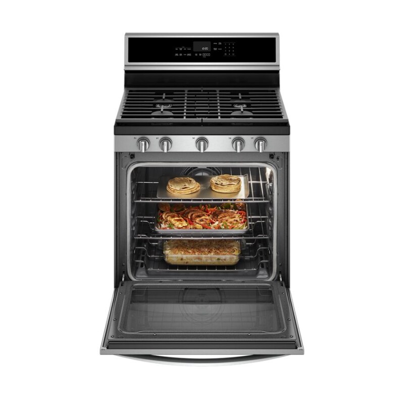 5.8 cu. ft. Smart Freestanding Gas Range with EZ-2-Lift Grates WFG975H0HZ