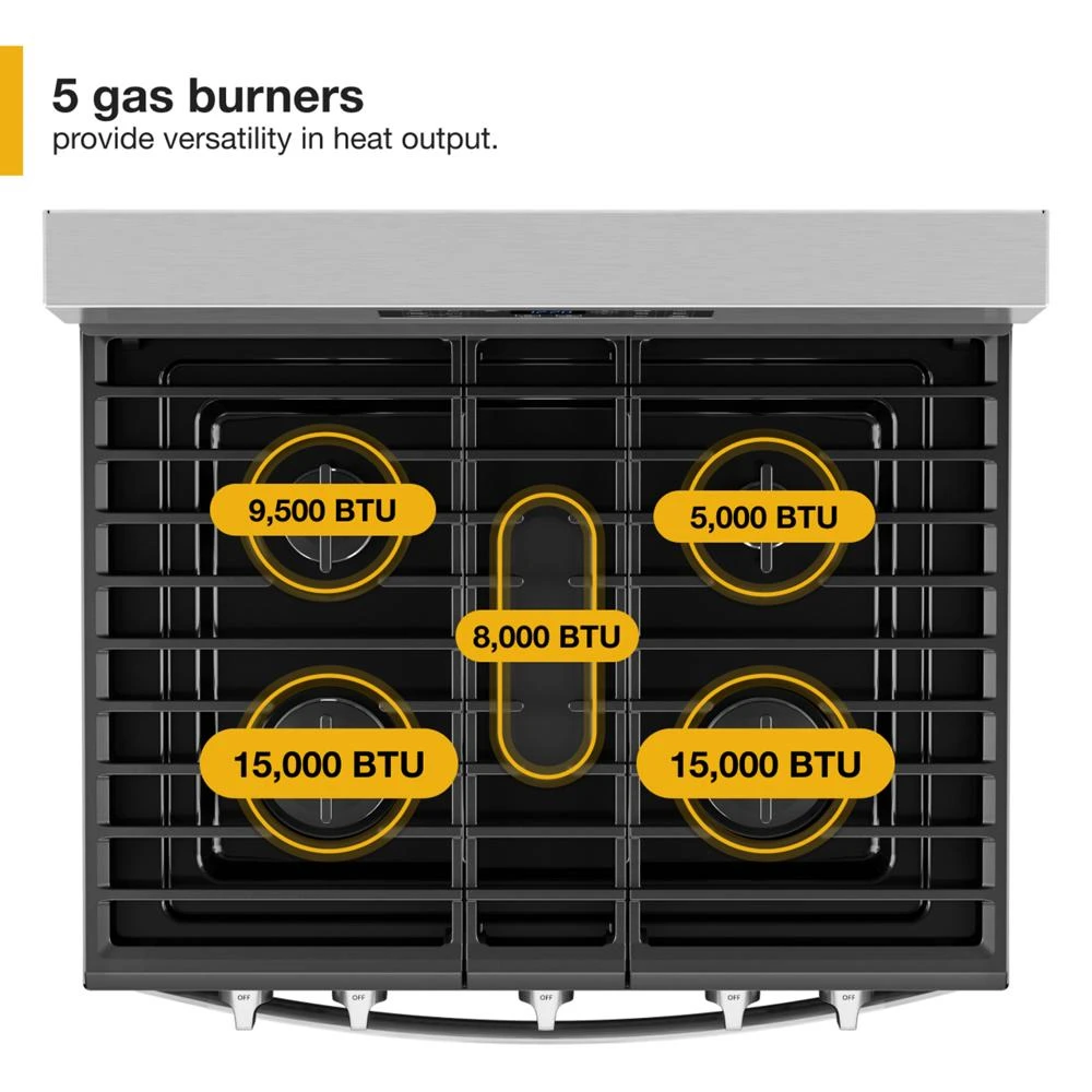 30-inch Gas Range with Air Cooking Technology and Steam Clean view 12