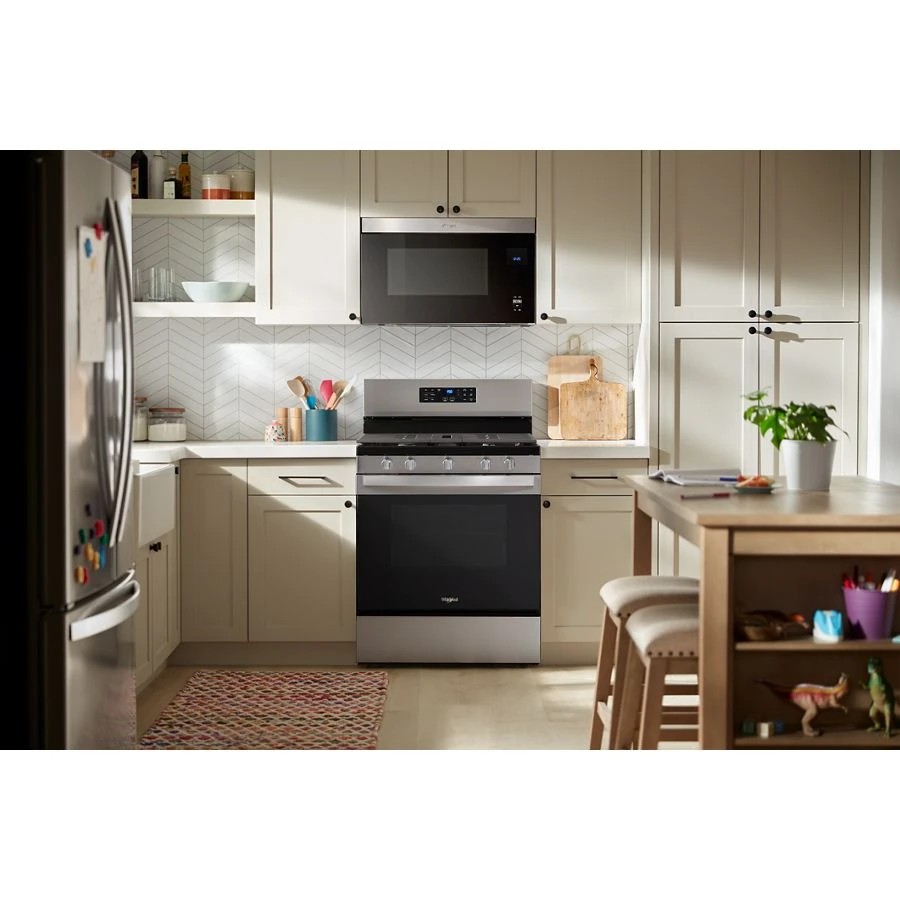 30-inch Gas Range with Air Cooking Technology and Steam Clean WFGS4530SV