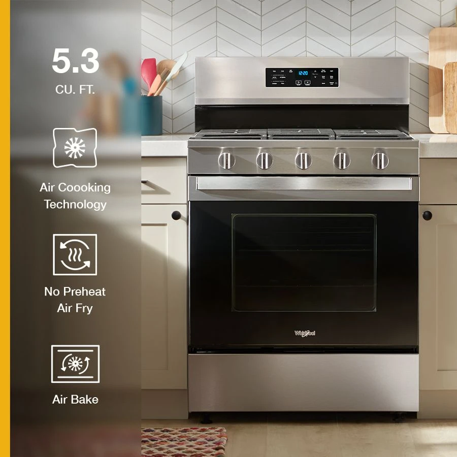 30-inch Gas Range with Air Cooking Technology, No Preheat Air Fry and Air Baking and Self Clean view 17