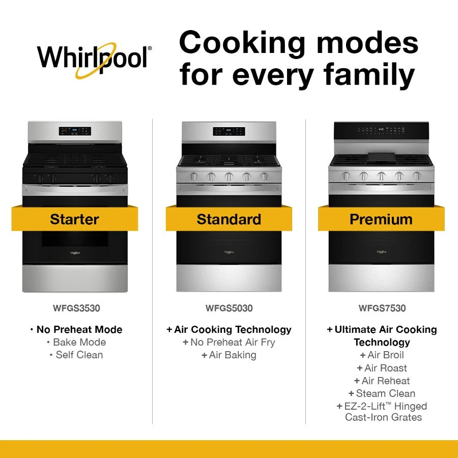 30-inch Gas Range with Air Cooking Technology, No Preheat Air Fry and Air Baking and Self Clean view 10