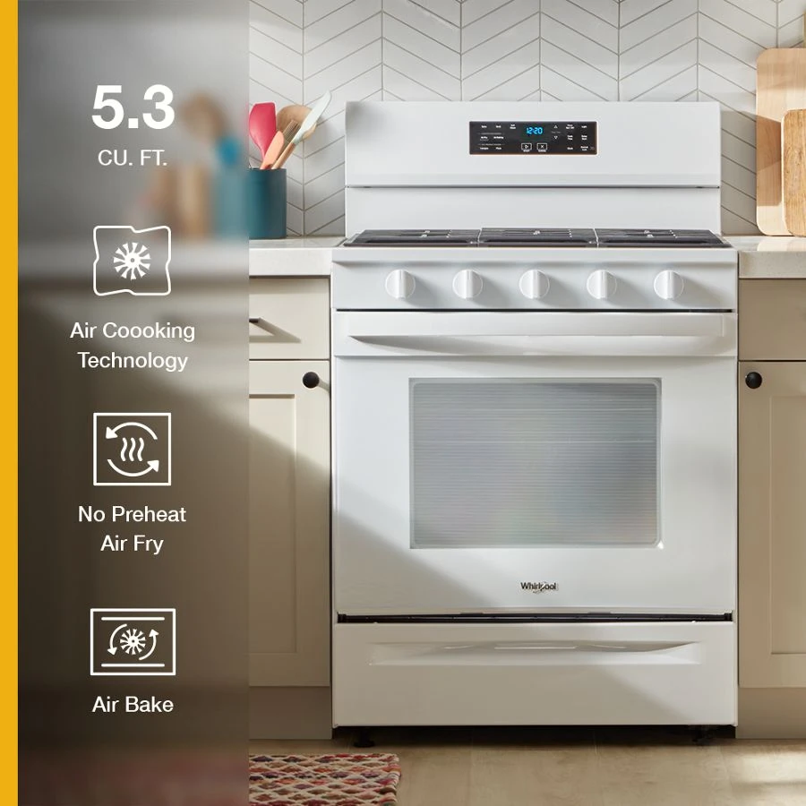 30-inch Gas Range with Air Cooking Technology, No Preheat Air Fry and Air Baking and Self Clean view 16