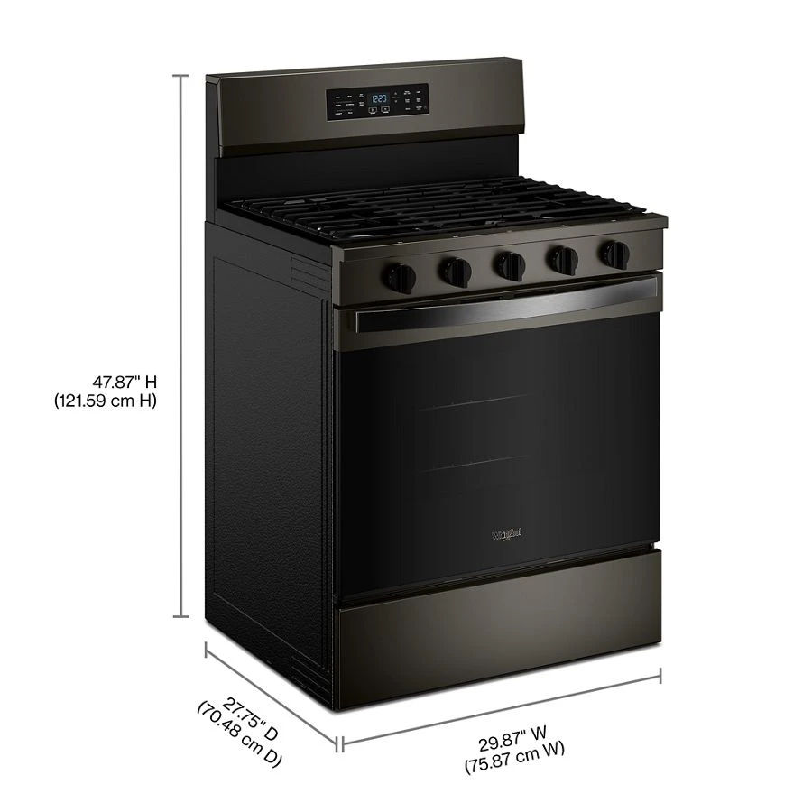 30-inch Gas Range with Air Cooking Technology and EZ-2-Lift™ Hinged Grates WFGS5730SV