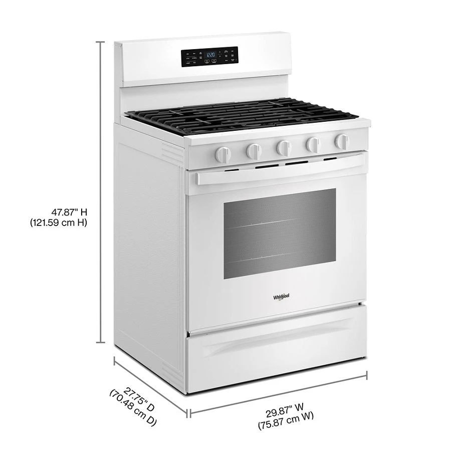 30-inch Gas Range with Air Cooking Technology and EZ-2-Lift™ Hinged Grates WFGS5730SW