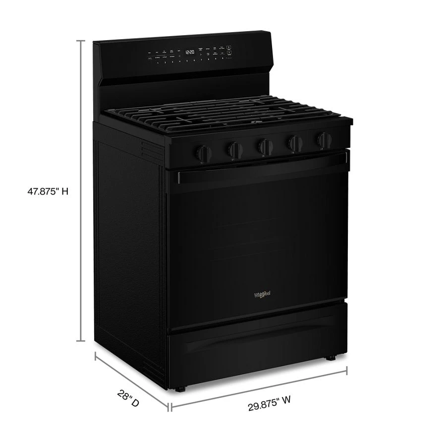 30-inch Smart Gas Range with Air Cooking Technology, No Preheat Air Fry, Steam/Self Clean and High Speed Preheat view 3