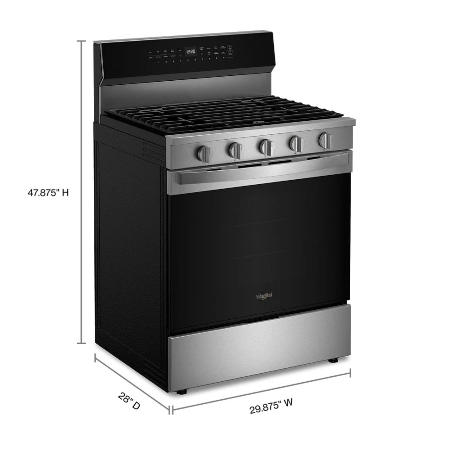 30-inch Smart Gas Range With Air Cooking Technology, No Preheat Air Fry, Steam/self Clean And High Speed Preheat view 3