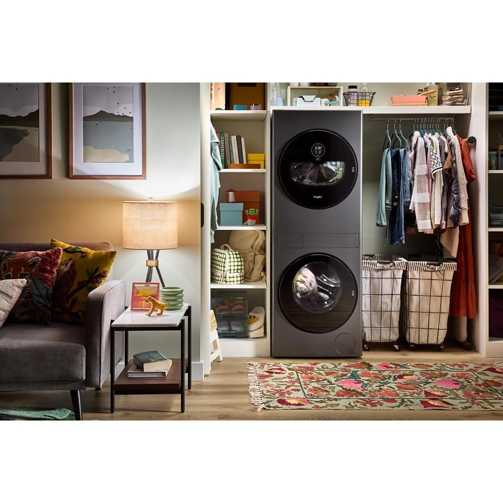 Compact ENERGY STAR® Ventless Heat Pump Laundry Tower with 2.7-cu ft Washer and Electric 4.3-cu ft Dryer WFH5424SJ