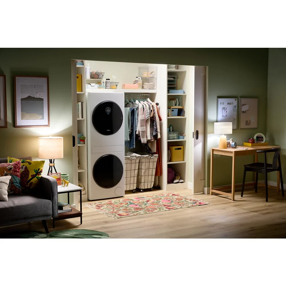 Compact ENERGY STAR® Ventless Heat Pump Laundry Tower with 2.7-cu ft Washer and Electric 4.3-cu ft Dryer view 4