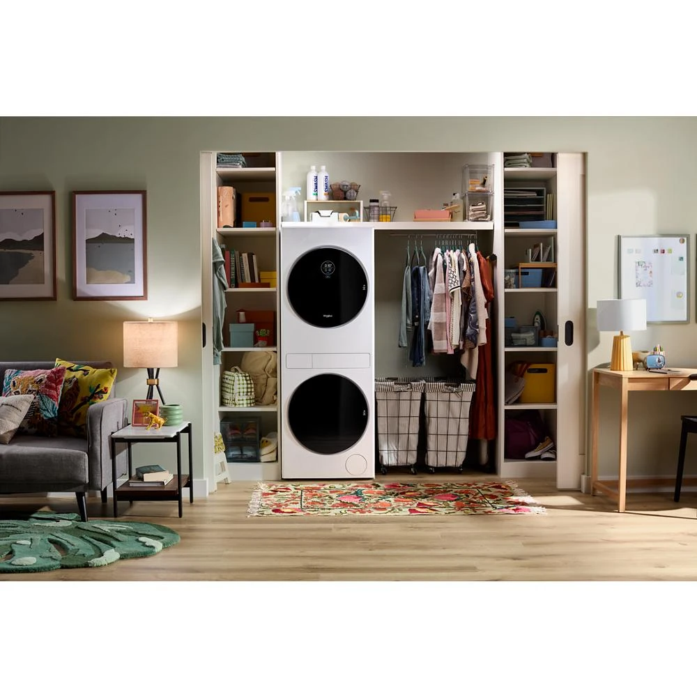 Compact ENERGY STAR® Ventless Heat Pump Laundry Tower with 2.7-cu ft Washer and Electric 4.3-cu ft Dryer view 5